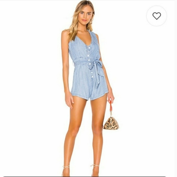 Rails Pants - Rails Scarlett Chambray Romper Belt NWT Medium